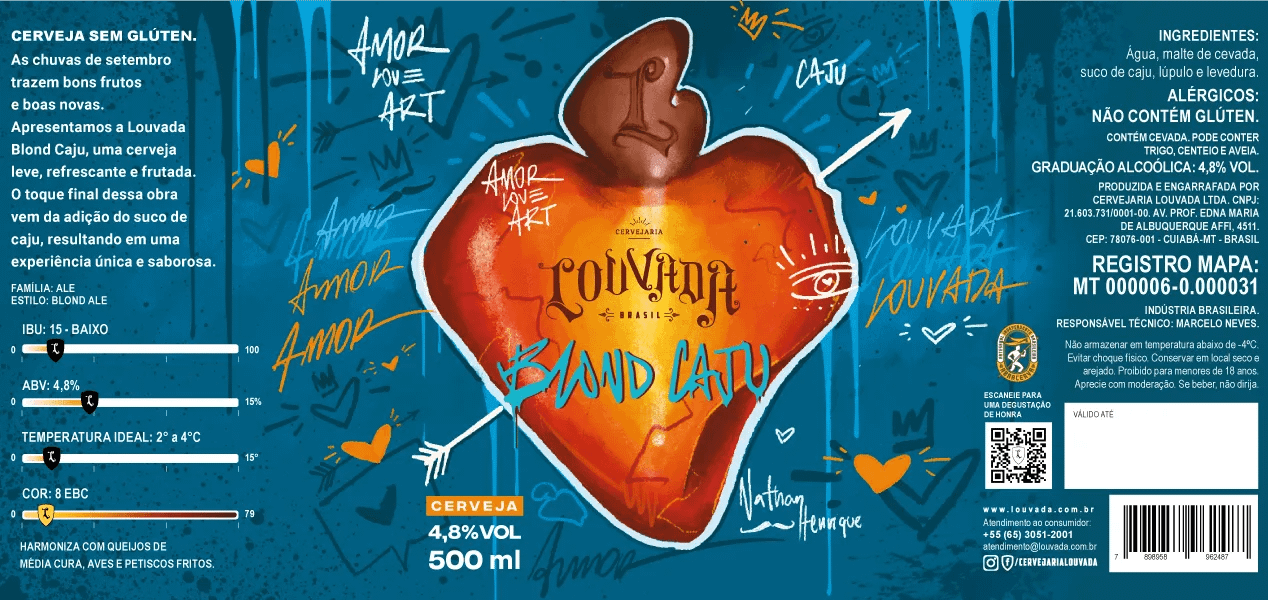 Pack Louvada Blond Caju 500ml - 12 unidades - Imagem 2